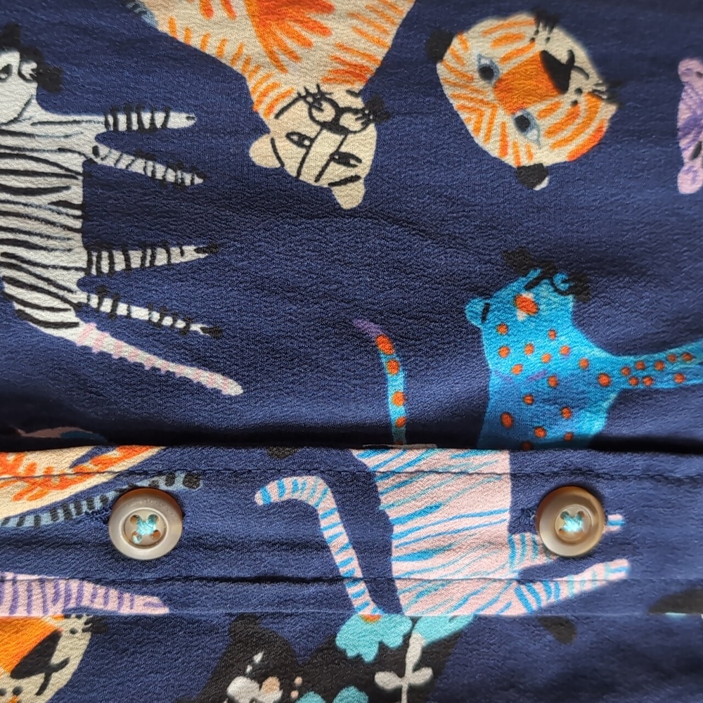 NWOT Carolyn Gavin Jungle Cat Print Tiger Leopard Top 6 - Picture 12 of 14